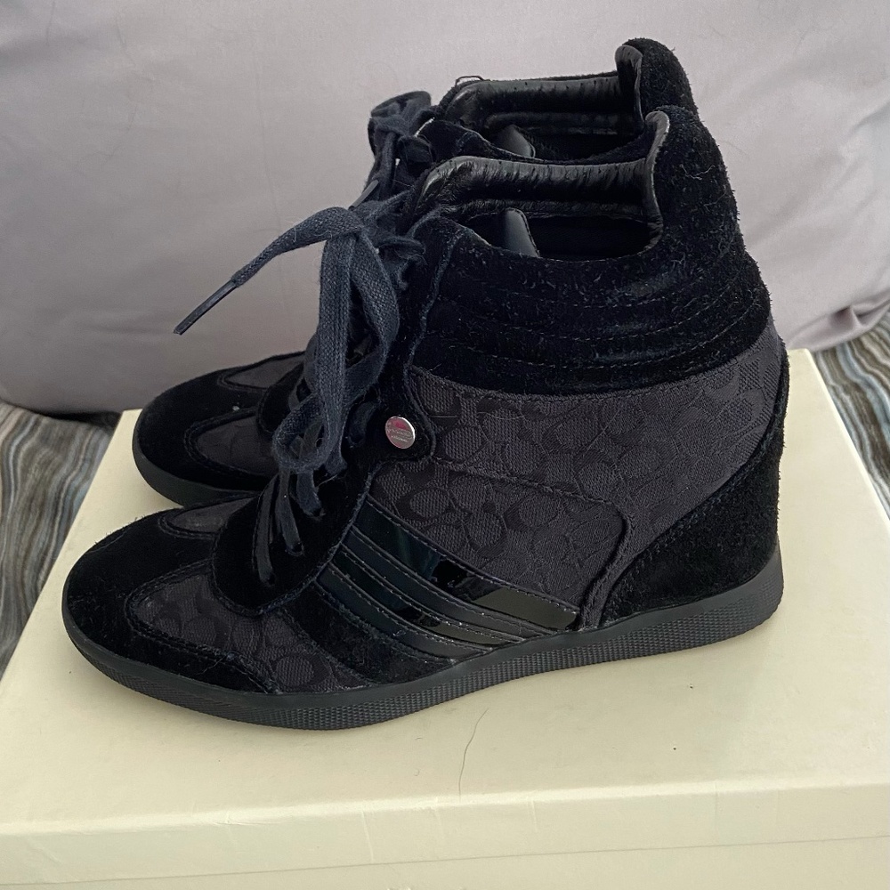 Womans coach sneaker wedge